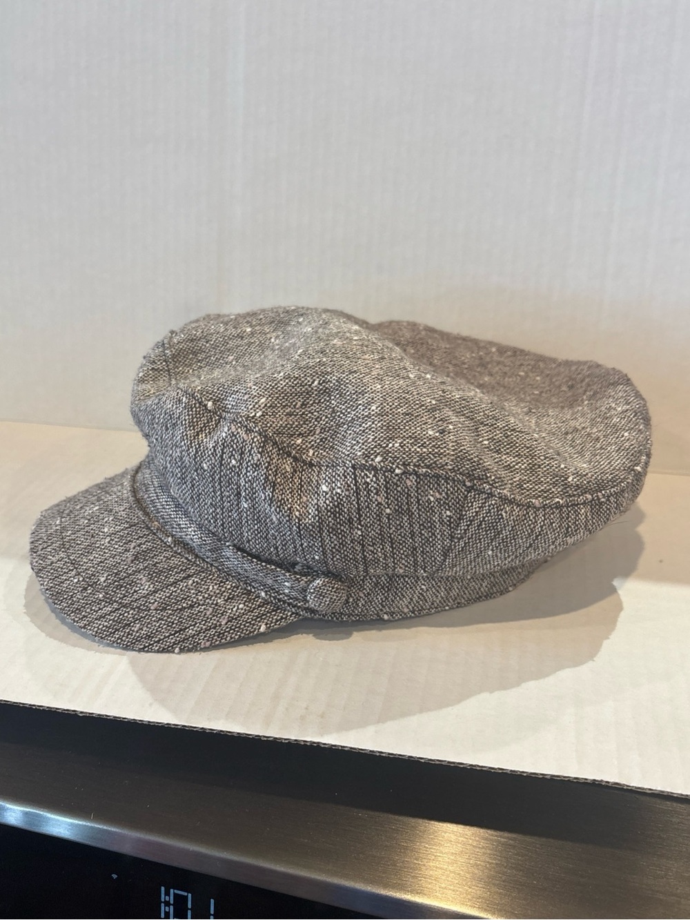 Roxy Heathered Taupe Newsboy Cap